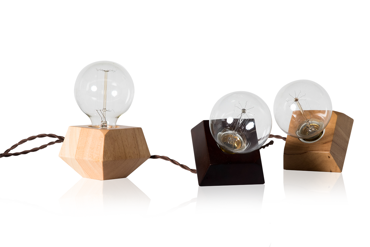 Wood Gems Lamp (with bulb) - Image 2