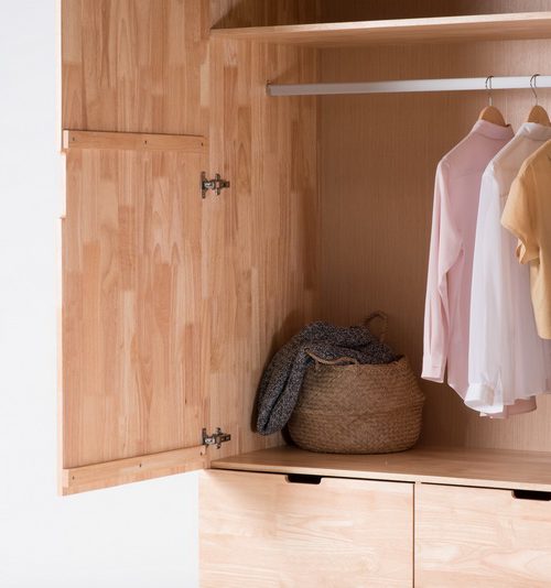 Eggwhite Wardrobe – 4 drawers