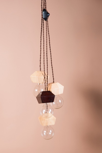 Wood Gems Lamp (with bulb)